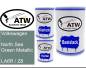 Preview: Volkswagen, North Sea Green Metallic, LA6R / Z8: 500ml Lackdose + 500ml Klarlack + 250ml Härter - Set, von ATW Autoteile West.
